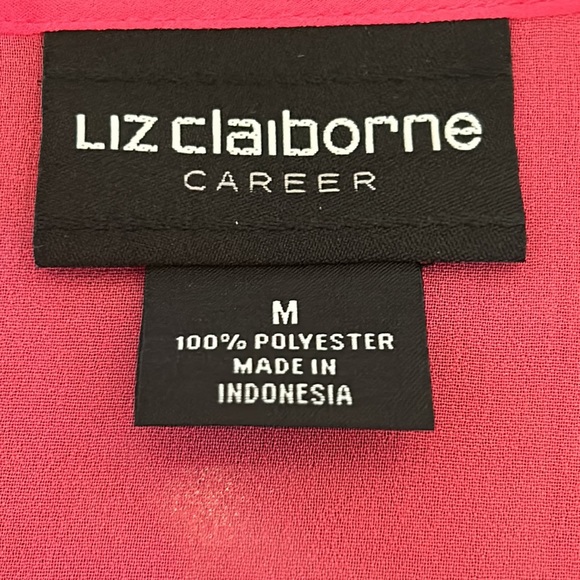 LIZ CLAIBORNE | WOMENS TOP | MED | HOT PINK - Picture 6 of 9